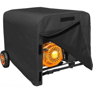 Generator Cover Waterproof 26 x 20 x 20 inch, Heavy Duty Thicken 600D Polyester Universal Generator Cover for Portable Generators 3800-6500 Watt, Black