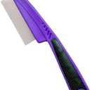 Yumflan Flea Comb with Rubber Handle, Flea and Tick Combs for Dogs & Cats, Fine Tooth Dog Comb for Grooming (Purple)