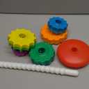 Riuja Baby Spinning Stacking Toys, 1-3 Rainbow Ring Stacker Montessori Toys for Babies, Sensory Toys for Toddlers, Christmas and Birthday Gifts Suitable for Boys and Girls (14 Inches)