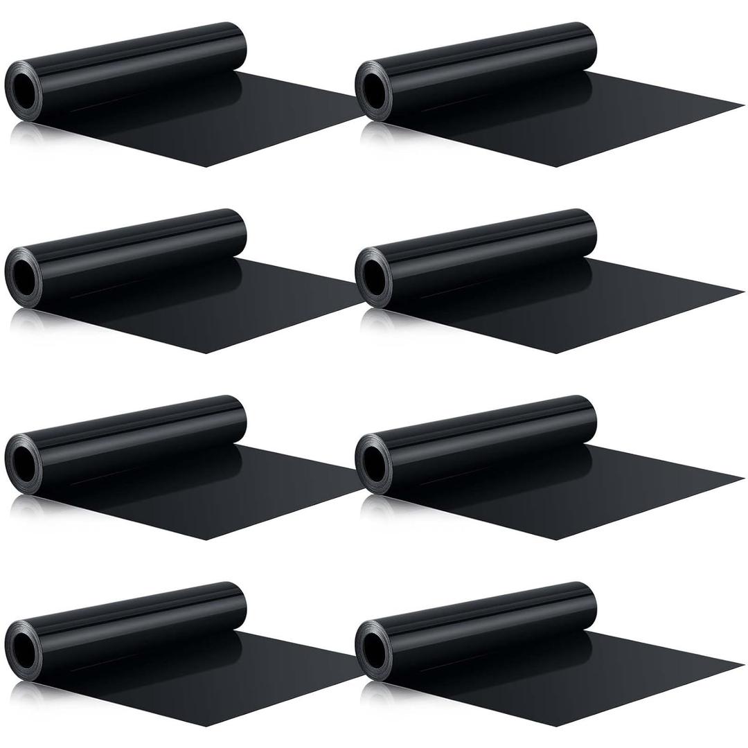 Pangda 8 Rolls 16 ft x 19.69 Inches Black Under Deck Drainage System Bulk HDPE Waterproofing Membrane Trough Black Rain Deck Drainage System Trough Unders Systems Outdoor for Underdeck Ceiling