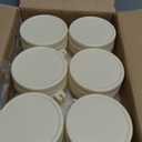 6 Pack Overnight Oats Containers with Lids and Spoons, 16 oz Glass Mason Overnight Oats Jars, Large Capacity Airtight Jars for Milk, Cereal, Fruit(Beige