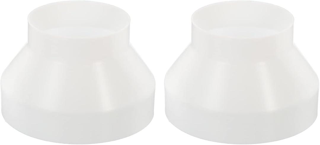 PATIKIL 7" to 4.3" Duct Reducer, 2 Pack ABS Ducting Airflow Tube Increaser Adapter Pipe Fitting for HVAC Heating Cooling Air Ventilation Systems