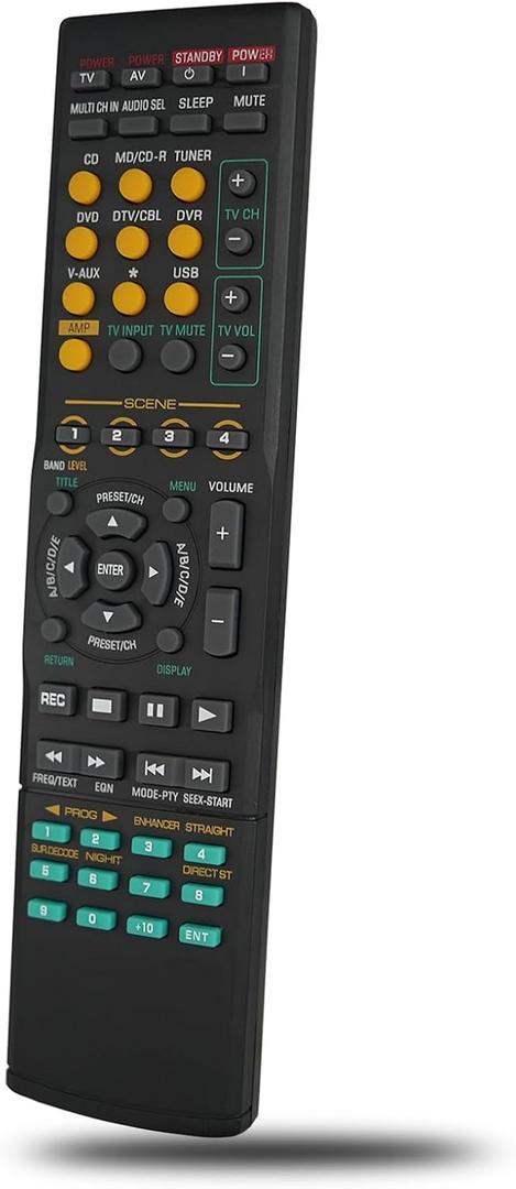 Replacement Remote Control Fit for RAV320 RAV-320 RXV460RDS RX-V460RDS RXV659 RX-V659 RXV659BL RX-V659BL DSP-AX630 DSPAX630 for Yamaha AV System Receiver