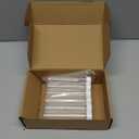 30ml Clear Glass Vials with Screw Caps and Plastic Stoppers, Small Liquid Sample Vial, Glass Tubes, Leak-Proof Vial, 12PCS(White Cap)