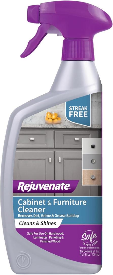 Rejuvenate Cabinet And Furniture Cleaner Removes Dirt, Grime And Grease Buildup To Clean And Shine Cabinets And Furniture, 24 Ounces (24 Fl Oz (Pack of 1))