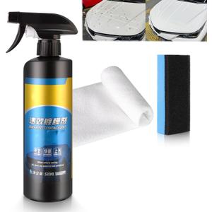 Car Coating Spray, Quick Effect Coating Agent, Quickly Coat Car Wax, Oil Film Emulsion Glass Cleaner, Car Scratch Wax Polish Spray Waterless Wash