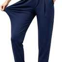Womens Joggers with Pockets Loose Fit Lounge Athletic Sweatpants Lightweight Tapered Track Pants for Hiking Running (Blue, M)