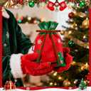 2 x 30 Pcs Brown Velvet Ribbon Bows for Christmas Tree - 5 x 7 Inch Vintage Rustic Ribbon Bows for Door Garlands, Gifts, and Xmas Home Outdoor Indoor Decoration