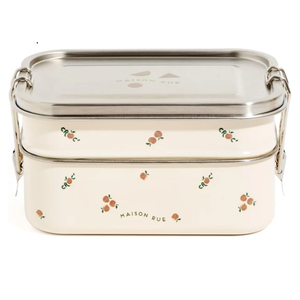 Maison Rue Lunch Box | Stainless Steel Lunch Container | Metal Bento Box | Leak-Proof 3 Compartments
