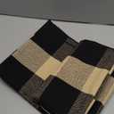 Washable Outdoor Rug 3'x5',Black and Tan Checkered Rug Cotton Woven Washable Farmhouse Front Door Mat Outdoor for Entryway, Patio, Bedroom, Hello Welcome Mat (4'11" x 2'11" (Rectangular))