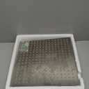 BESy 12 Inch Rain Shower Head, 12" Square Rainfall & High Pressure Stainless Steel Bath Shower Head, 1/16" Ultra Thin, Waterfall Full Body Coverage with Silicone Nozzle, Non Fingerprint Brushed Finish