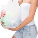 Thank You Jumbo Size (400 Count) Plastic T-Shirt Bags, Jumbo Size Bags with Handles, 18" X 8" X 27", Bulk, 18 mic (0.71 mil), XX-Large T-Shirt Bag, Plastic Grocery Bags