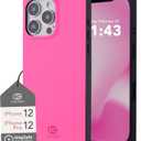 Cocomii - Rectangle Case Compatible with iPhone 12/12 Pro - Compatible with MagSafe, Solid Color, Fashionable Hues, Matte, Magnetic Phone Case for iPhone 12/12 Pro 6.1 inch, Hot Pink