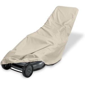 Porch Shield Lawn Mower Cover, Lawnmower Storage, Water Resistant, Universal Fitting, Full Protection Up to 22 Inches Wide (Light Tan)