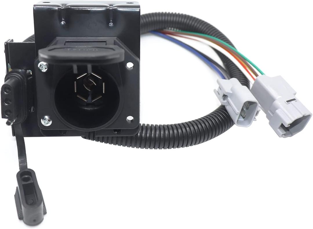 7 Blade and 4 Way Trailer Wiring Harness for 2007-2013 Toyota Tundra Replacement Vehicle-Side Connector, Factory Tow Package Requried