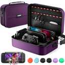 COOWPS Switch 2 Case Bundle for Nintendo Switch 2, with 2-Pack Screen Protector, 6Pcs Thumb Grips, 20 Game Card Slots, Portable Travel Full Protection All In One Storage Case for Switch 2 Accessories