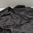 Satin Black Curtain,Size 42 x 46, 2 Pack