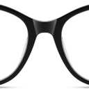 SUNAMOY Large Round Acetate Material Reading Glasses for Womens Large Computer Blue Light Blocking Spring Hinge Big Readers (Black)