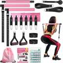 Pilates Bar Kit with Resistance Bands for Women, Pilates Bar with Adjustment Buckle, Multifunctional Home Gym for Hip, Legs, Arm and Waist, Pilates Home Equipment for Full Body Workouts
