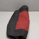 Luxury Faux Leather Car Seat Cover, Anti-Slip Waterproof Universal Front Bottom Seat Protector with Storage Pocket, Triangular Pattern Vehicle Seats Cushion for Sedans, SUVs, Trucks (Black&Red)