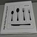 21-Piece Modern Stainless Steel Silverware Sets with Organizer Tray Silver Tableware Cutlery Set Fork Spoon and Knife Flatware Sets Heavy Duty Eating Kitchen Utensil Set Service for 4, Dishwasher Safe (12.8" x 11.3")