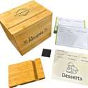 Recipe Box with Cards and Dividers 5 in 1 Bamboo Recipe Organizer 4x6 with 100 Waterproof Recipe Cards, Magnetic Lid, Phone Holder & Non-Slip Pads Gift for Home Cooks