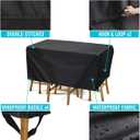 Velway Patio Furniture Cover Outdoor, Waterproof Rectangular Patio Table Chair Sofa Set Cover, 67Lx37Wx28H, All Weather Oxford Tear-Resistant Material with Zipper Carrying Bag Windproof Buckles