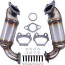 NewYall 3.6L Front Left and Right Catalytic Transfer for Chrysler 200 Town & Country Dodge Avenger Journey 2011-2018 VW Routan Ram C/V 2011-2014