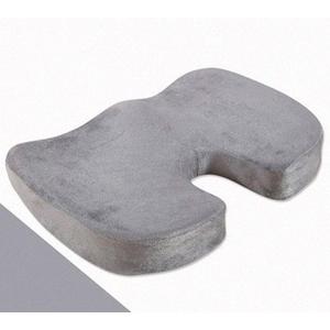 Seat Cushion, Memory Foam Office Chair Seat Cushion for Office Chairs/Car/Long Trip/Desk Chair/Gaming, Large Size for Sciatica & Hip & Tailbone Pain Relief, Sciatica Support (Light Gray)