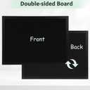 DOLLAR BOSS Large Black Cork Board Double-Sided Bulletin Board with Linen 24''x 18'', Black Cork Boards for Walls Wood Frame Hanging Pin Board, Cork Board for Office Home School 1-Pack