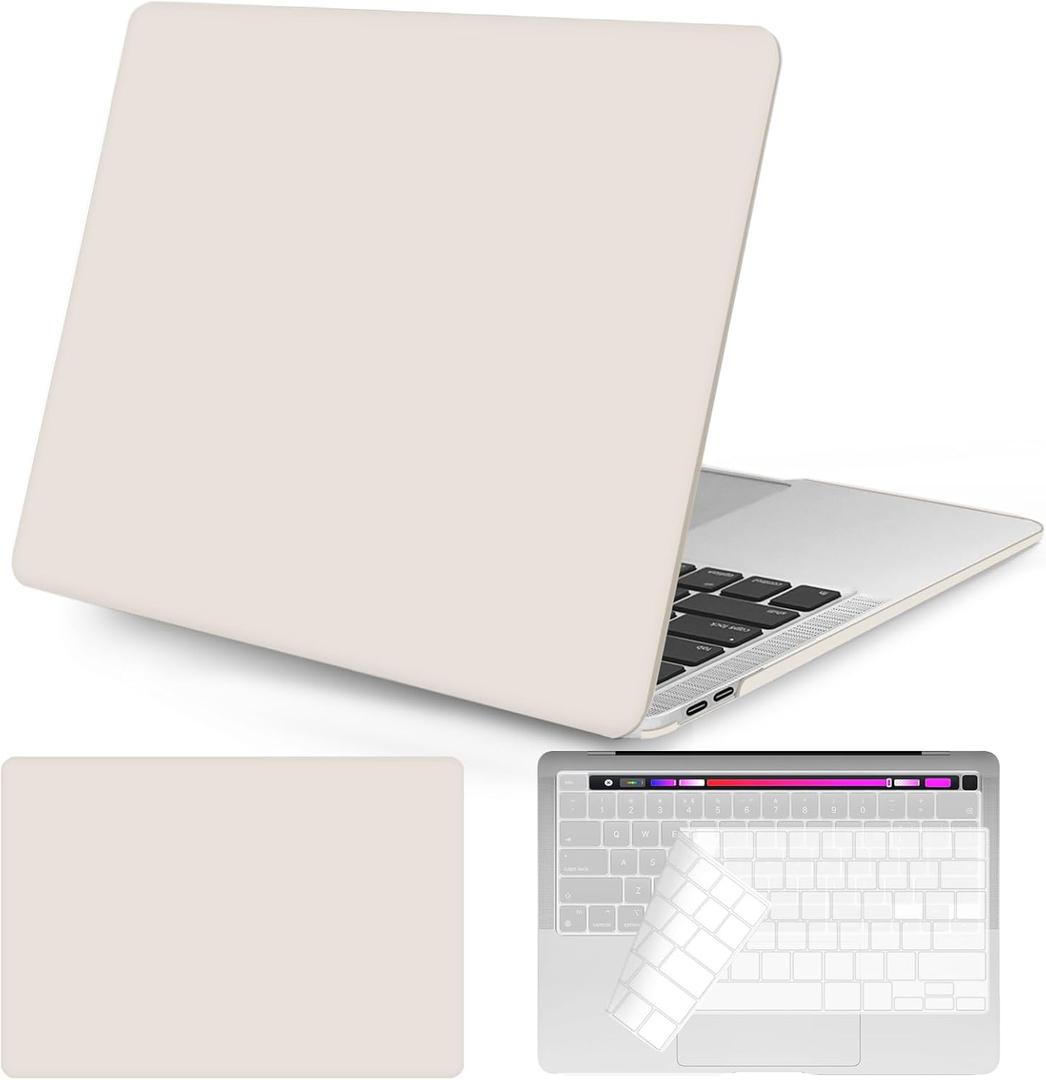 Seorsok Compatible with MacBook Air 13 Inch Case2022 2021 2020 2019 2018 Release A1932 A2179 M1 A2337 Touch ID,Plastic Hard Shell Case with Keyboard Cover-Khaki