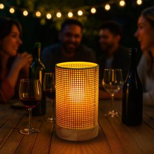 Rattan-Style Table Lamp Cordless, Small Boho Wicker Battery Powered Desk Lamp with Timer for Bedroom, Living Room, Bedside, Entryway, Patio, Home Decor