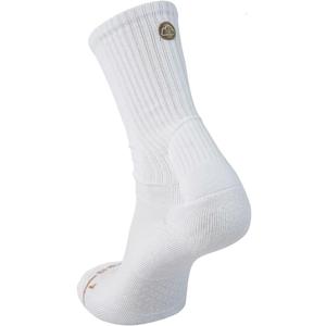 SHEZZA Anti-Blister Cushion Heel Padded Crew Sock-Breathable,Comfortable-seen on TikTok (Medium, White)