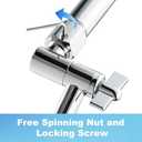 OFFO Shower Head Extension Arm, 11 in Shower Extension Arm with Locking Nut, Adjustable Height and Angle Shower Arm Extender, Universal G1/2 Connector for Fixed and Handheld ShowerHead, Chrome