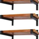 EZYDECOR 6 Pcs Heavy Duty Shelf Brackets 13 Inch Wall Mounted Industrial Metal Shelving Supports with Lip (Black)