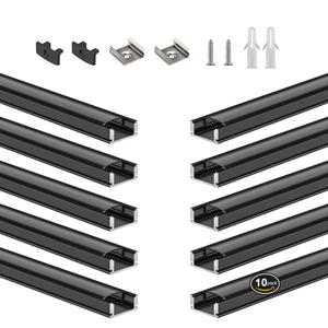 BTF-LIGHTING 1.64 ft LED Aluminum Channel System 10-Pack U-Shaped