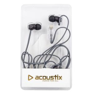 Acoustix Apple 8 pin  Wired Earbuds In-Ear Headphones with Mic Premium Sound Stereo