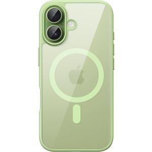 JETech Magnetic Case for iPhone 17 6.3-Inch Compatible with MagSafe, Shockproof Phone Bumper Cover, Solid Color Matte TPU Frame, Anti-Scratch Clear Back (Sage)