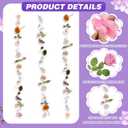 3 Pcs Artificial Flowers Hanging Decorations, 29.5ft Wildflower Daisy Garland Backdrop Ceiling Decoration for Wedding Spring Party Birthday Home Garden(Orange Purple)