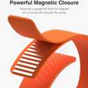 Magnetic Silicone Band Compatible with Apple Watch Band 42mm 41mm 40mm 38mm Series 11 10 9 8 7 6 5 4 3 & SE 3/2/1 Strong Magnetic Clasp, Waterproof & Adjustable (Orange)