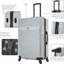 InUSA RESILIENCE Luggage with Spinner Wheels | Durable Lightweight Hardside Suitcase, Traveling Suitcases, Travel Bag with Handle and Trolley | 28-Inch Large Checked Luggage | Silver