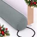 hyha 36 Inch Door Draft Stopper, Blocks Hot Cold Air with Removable Washable Cover, Gaps Up to 3 Inch, All-Season Noise and Wind Seal, Under Draft Stopper for Bottom of Door Window, Grey (Gray)