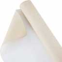 Kinlop 36 Inch x 20 Feet Double Primed Cotton Canvas Large Linen Beige Canvas Roll for Oil and Acrylic Painting