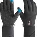 Heated Gloves for Men Women Rechargeable with 7.4V 3000mAh Battery Thin Liner Work Touchscreen Heating Glove for Cold Weather (Small)