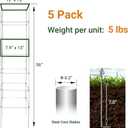 Metal Foldable Tomato Cages 5 Pack, 13" W x 56" H Square Tomato Cages Plant Support for Vegetable Garden, Heavy Duty Tall Tomato Cages for Beans, Tomatos, Cucumbers