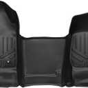 Rough Country All Weather Front Floor Mat for Chevy Silverado & GMC Sierra 1500/2500HD/3500HD (2014-2019) - Flexible Waterproof Front Mat for Half Length Floor Console