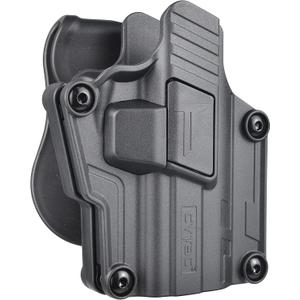 Mega-fit OWB Holster for Full Size and Compact Pistols with Red Dot Sight and Front Hight Sight, Left/Right Option