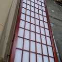 Roundhill Furniture Oriental Shoji 4 Panel Screen Room Divider, Cherry