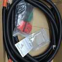 New F-ord Heavy-Duty Custom Battery Cables Kit 4437/90 Compatible with Ford Superduty F250 F350 F450 Truck 2003 2004 2005 2006 2007 6.0L Powerstroke Diesel 2/0 Wire with 90 Degree Bend Starte