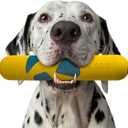 Goughnuts Medium Water Stick  Floating Dog Toys for Water Fetch, Interactive Heavy Duty Dog Pool Toy for Aggressive Chewers, Natural Reinforced Rubber Float, USA Made, 30-70 lbs Dogs